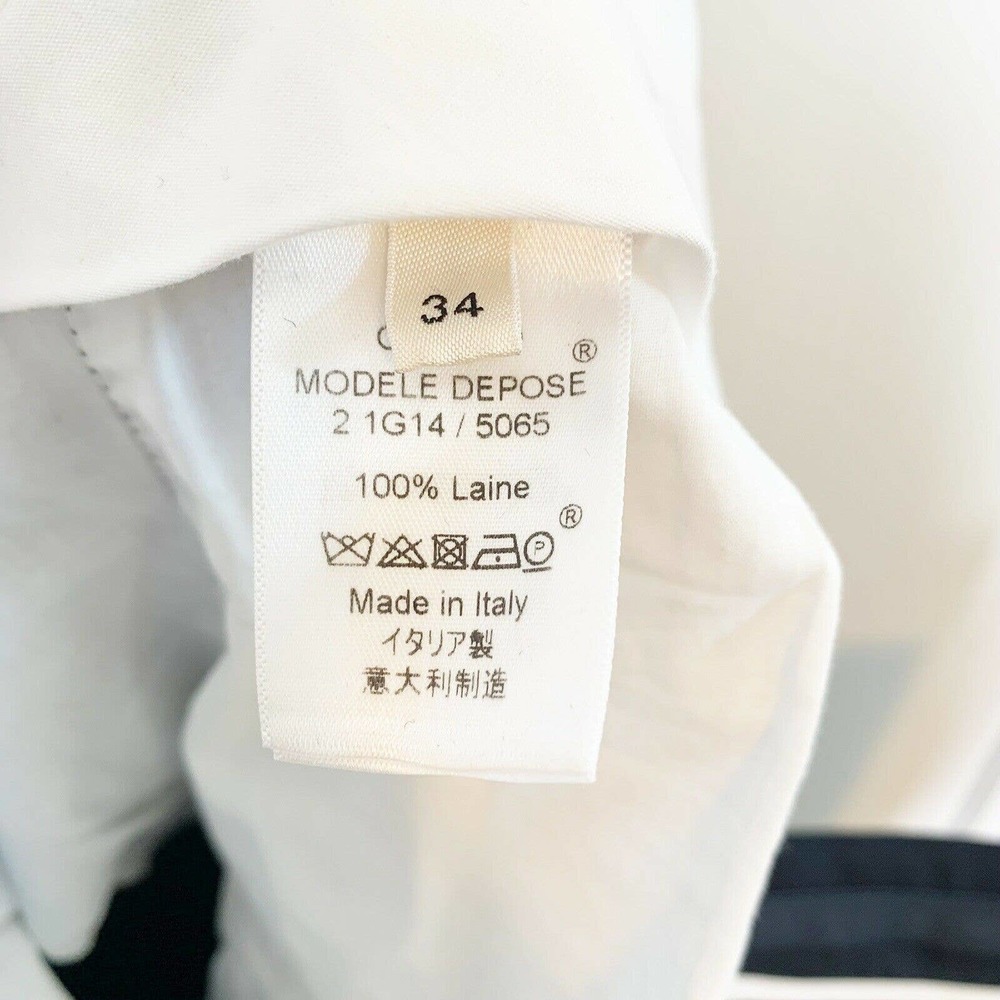 ❌SOLD❌ Celine Women’s Navy Blue High Waisted Wool Trouser Pants Sz 34 - Picture 9 of 11